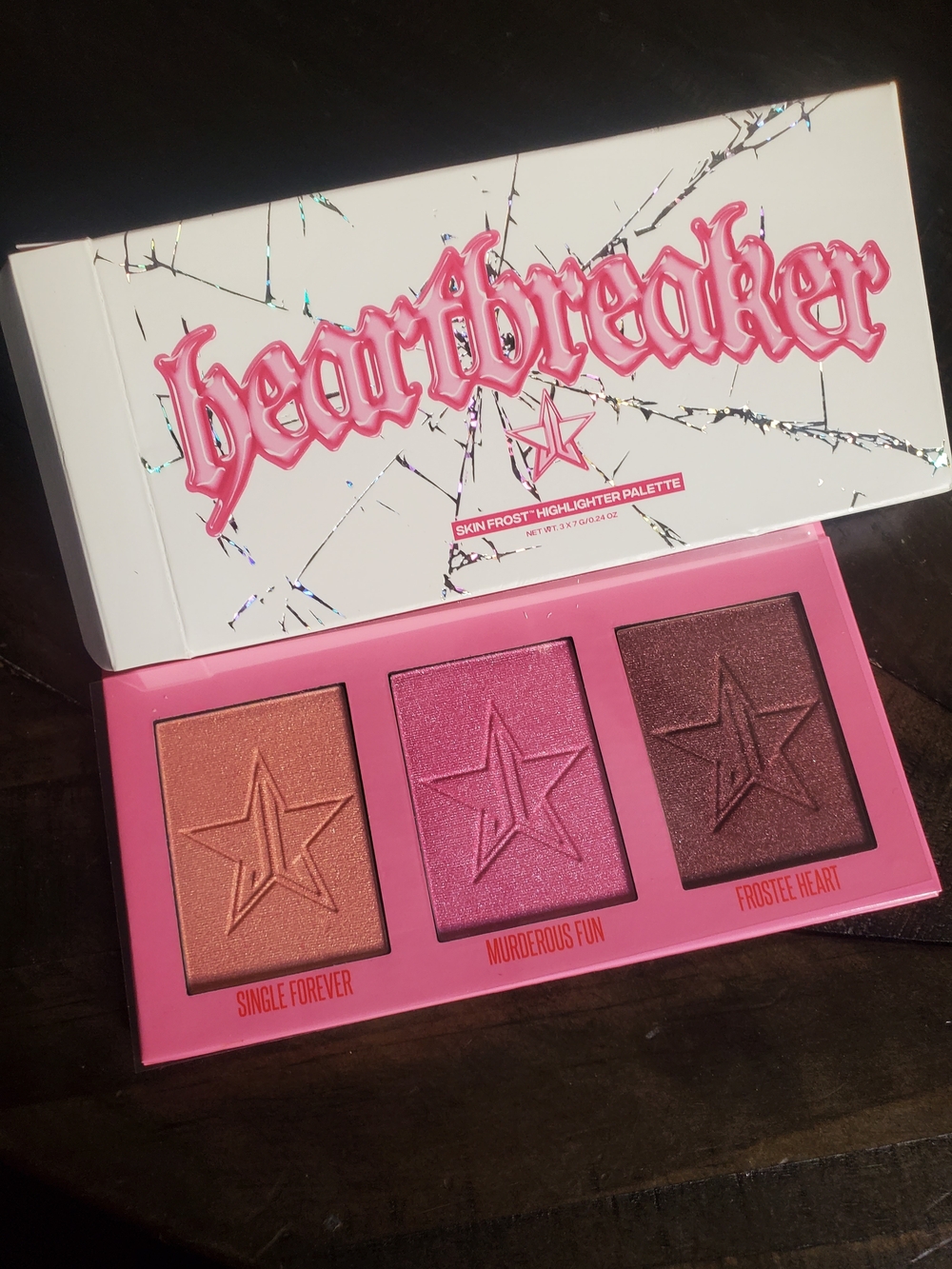 Jeffree Star Heartbreaker Highlighter Trio - Peach, Pink, Rosy Bronze